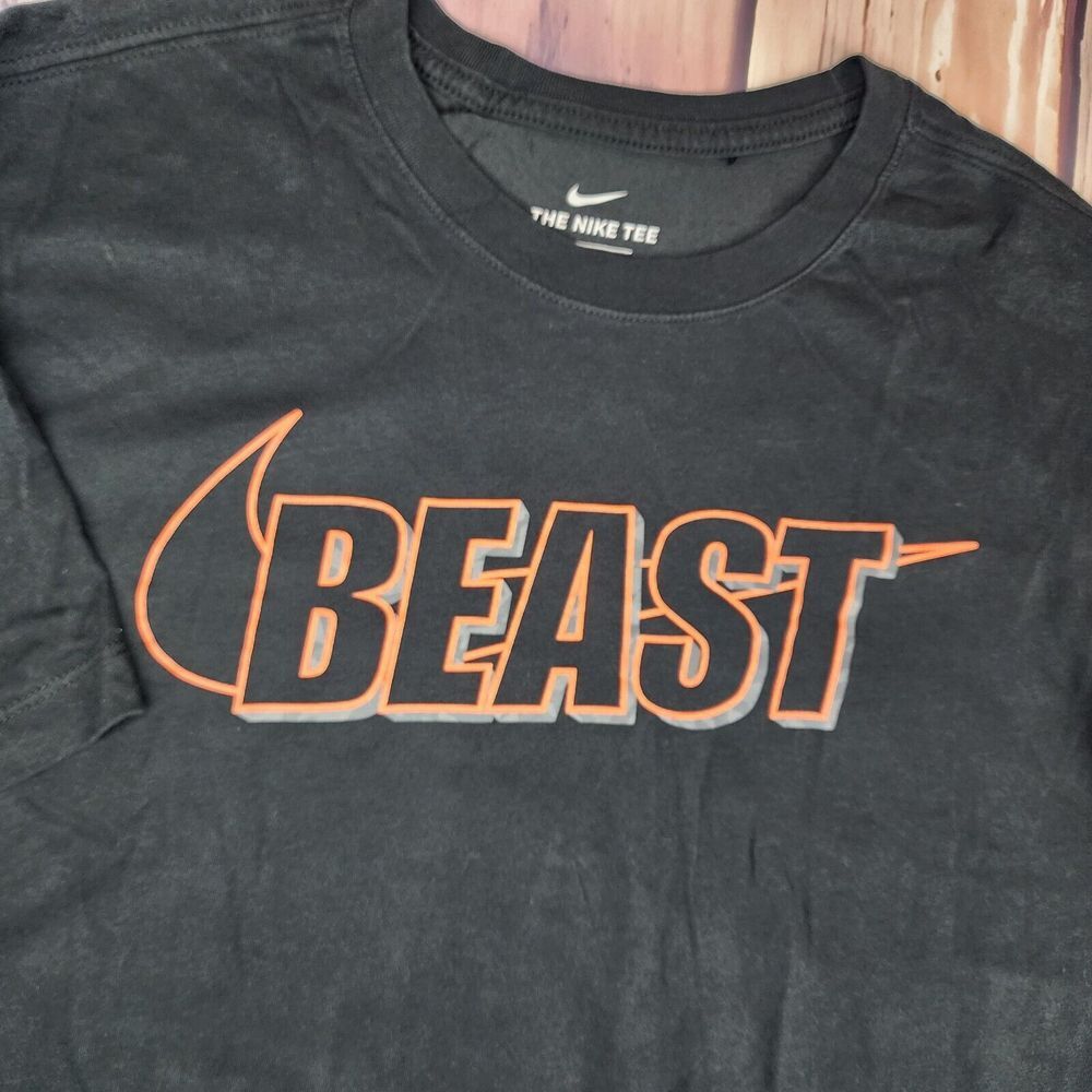 Nike Shirt Mens Large Black BEAST The Nike Tee Dri-FIT Football Brotherhood